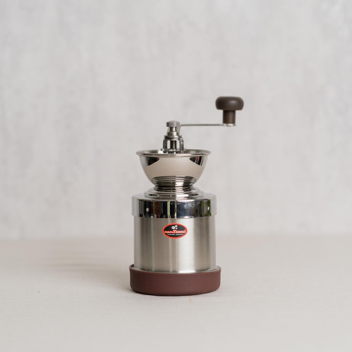 Café De Tiamo Grinder Stainless Steel+ FREE Bag of Coffee