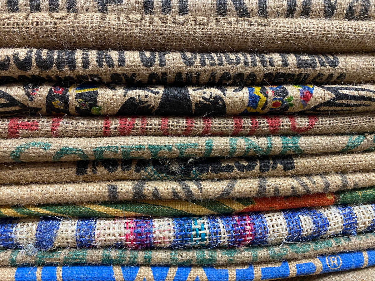 Hessian coffee sacks