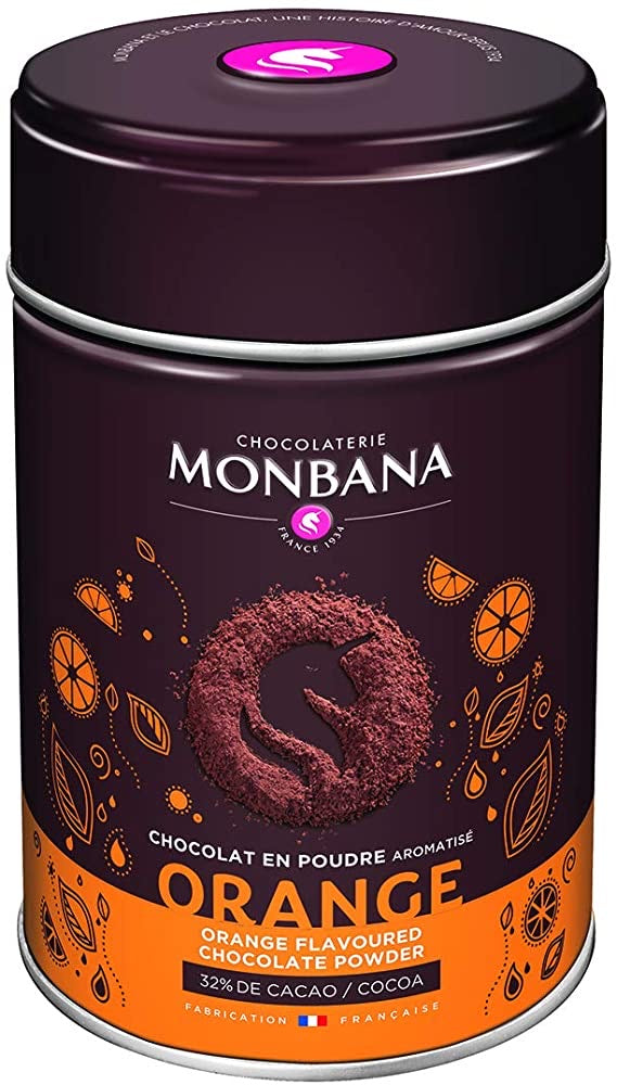 Monbana Orange Chocolate Powder Tin 250 g