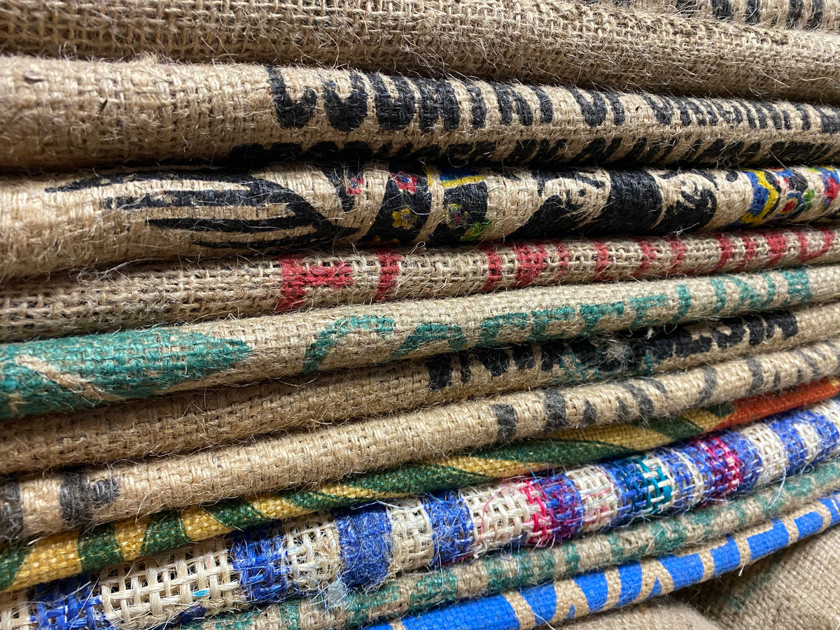 Hessian coffee sacks